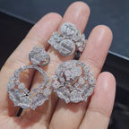 Multi Wear Round Statement Diamond Jewelry Set 14K