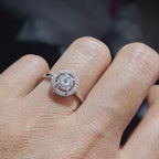 Classic Round Halo Diamond Ring 14K