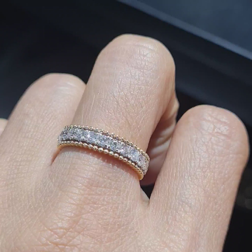 Golden Eternity Diamond Ring 14K (Size 7US)