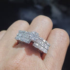 Round Baguette Tank Diamond Ring 18K