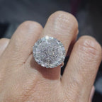 Classic Round Baguette Statement Diamond Ring 18K