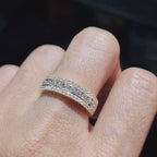 Golden Half Eternity Diamond Ring 14K