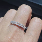Classic Half Eternity Chain Diamond Ring 14K