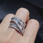 Crossover Statement Diamond Ring 14K