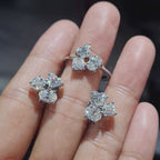 Classic Solitaire Cluster Diamond Jewelry Set 14K