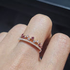 Rosegold Crown Diamond Ring 14K