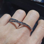 Swirls Black Diamond Paved Ring