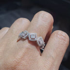 Classic Cushion Half Eternity Diamond Ring 14K