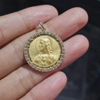 Golden Holy Family Pendant 14K