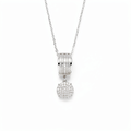 Classic Round Drop Diamond Necklace 14K