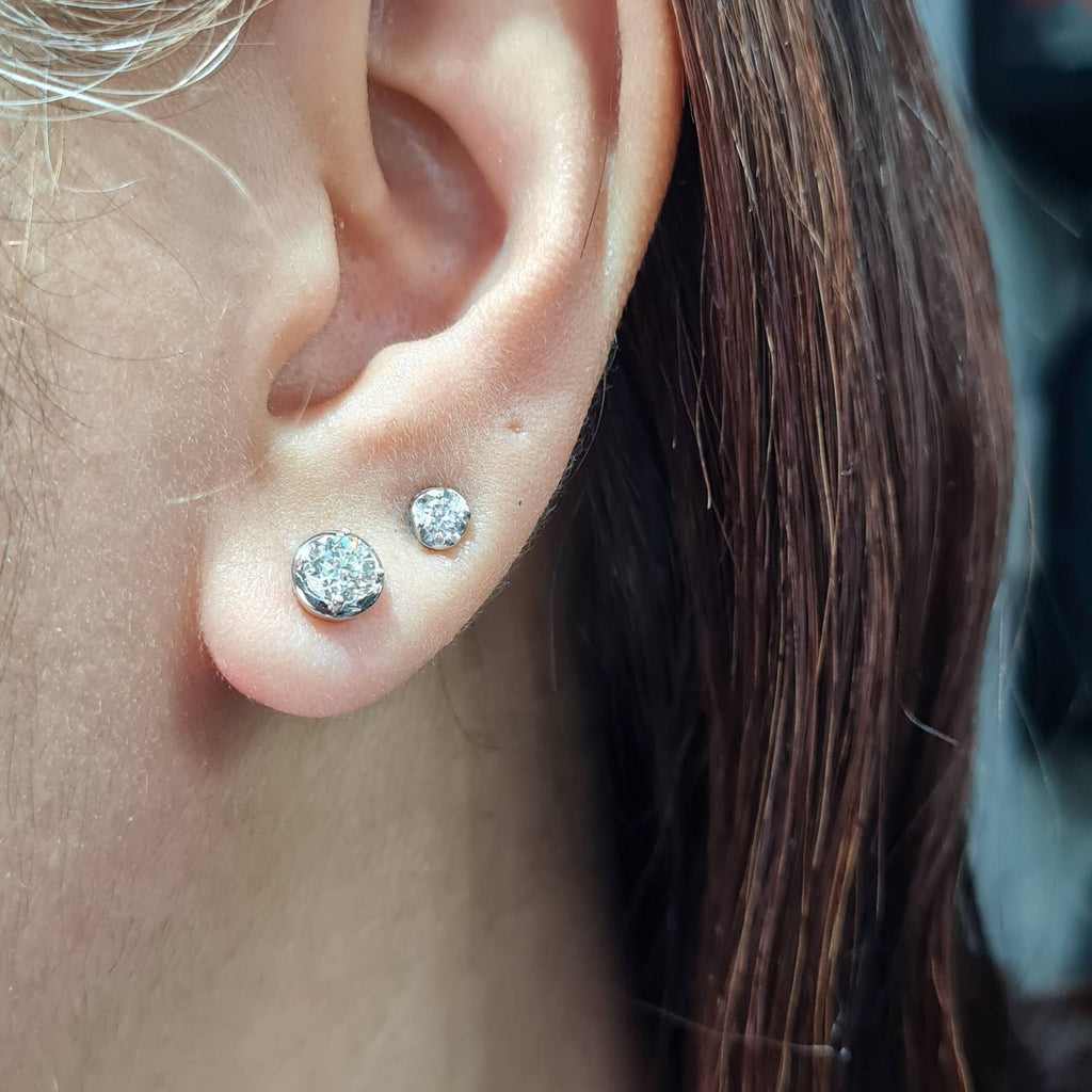 Classic 1.0cts Round Daily Stud Diamond Earrings 14K