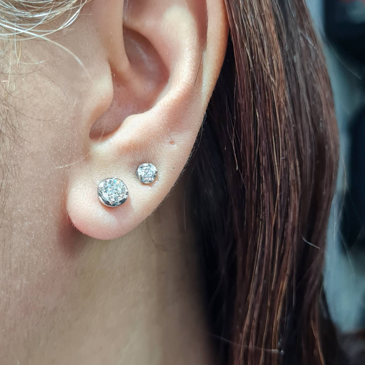 Classic 1.0cts Round Daily Stud Diamond Earrings 14K